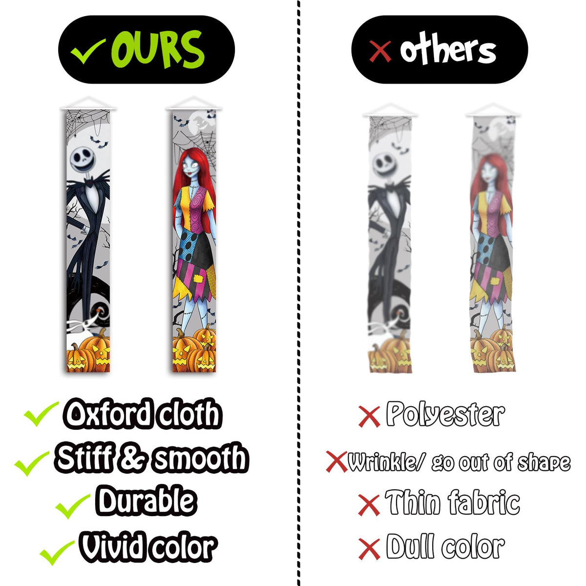 Premium imported Halloween Outdoor Nightmare Banner showcasing vibrant design and durability, exclusive to Curat Cart.