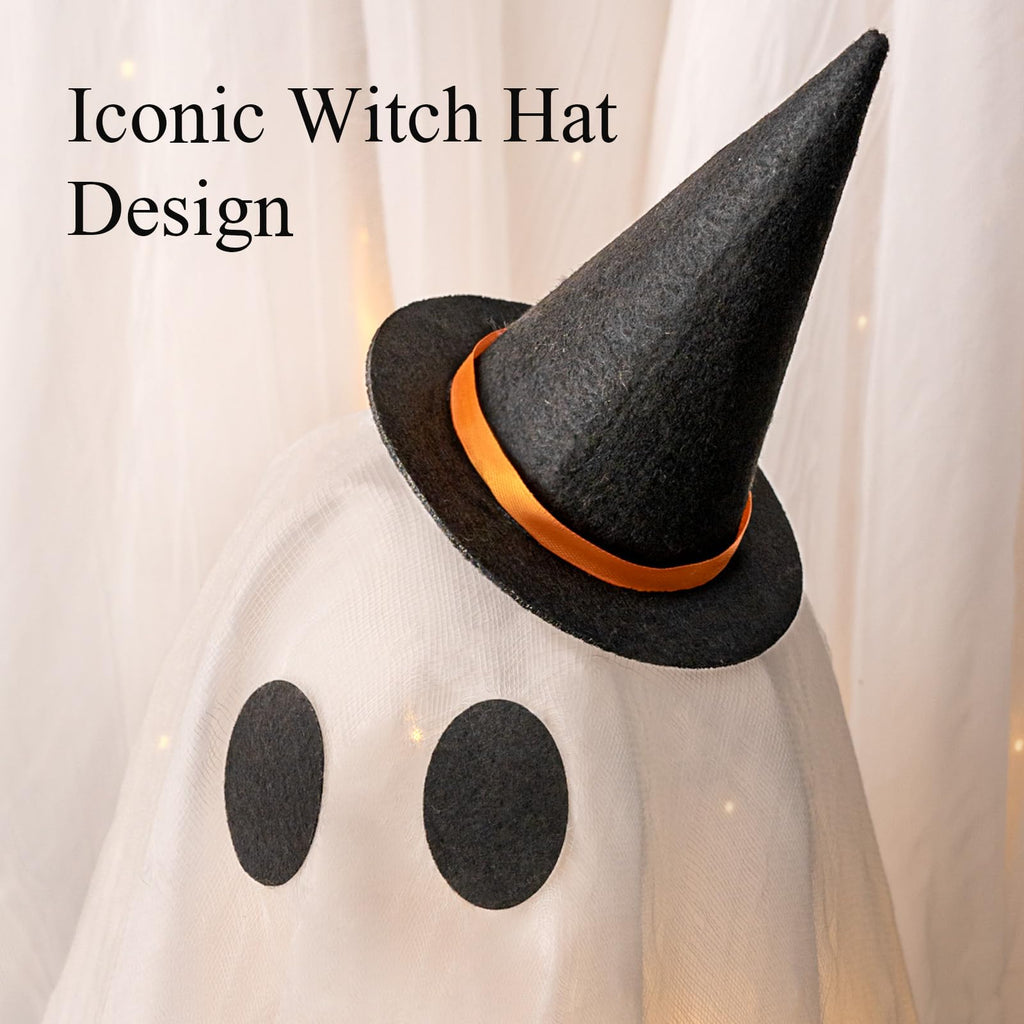 Light up ghosts Halloween decorations with an iconic witch hat design, exclusively curated by Curat Cart for festive spirits.