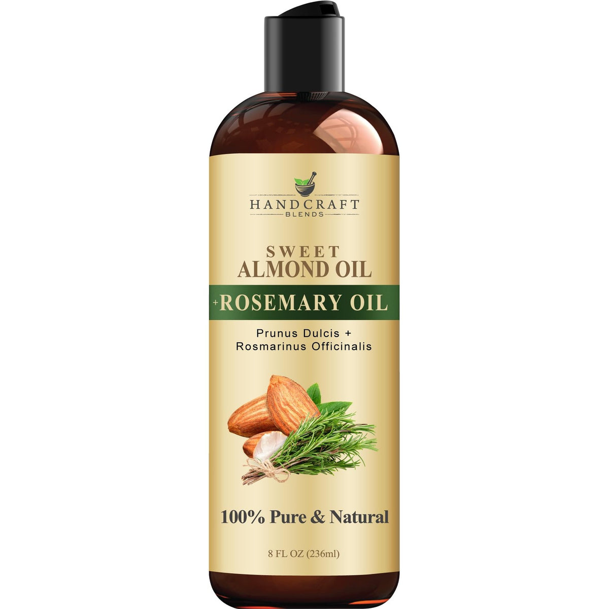 Discover Handcraft Blends Sweet Almond Oil with Rosemary, 100% pure and natural. Verified by CuratCart for quality assurance.