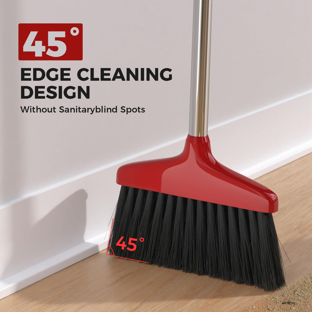 Experience effortless cleaning with the Handy Broom, featuring a 45° edge cleaning design. Specially curated by Curat Cart.