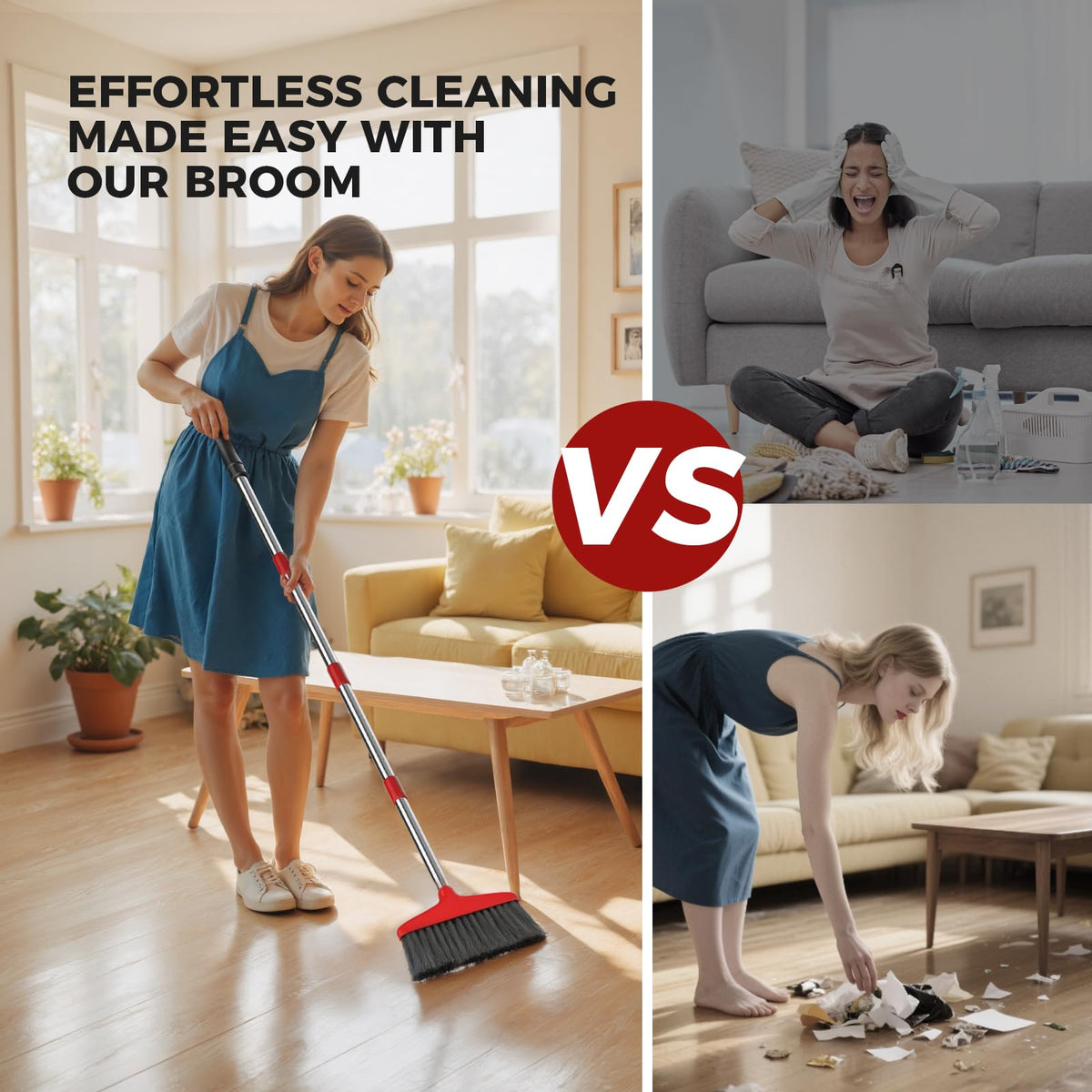 Effortless cleaning with the Handy Broom, available in India at Curat Cart. 100% Authentic for all your indoor and outdoor needs.