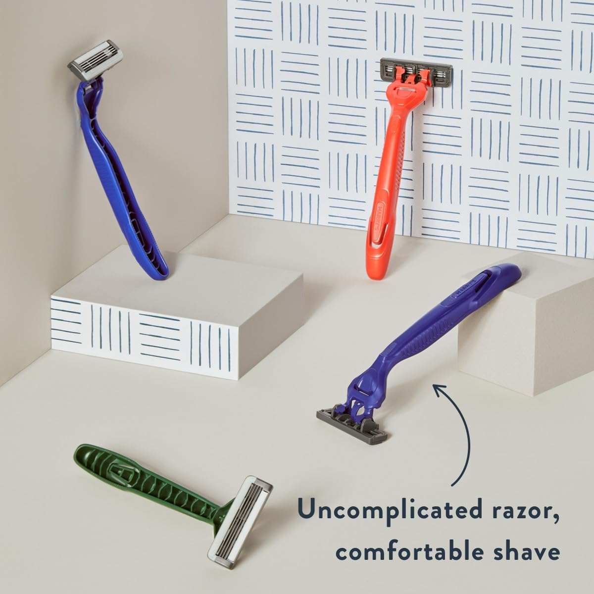 Explore Harry's Disposable Razors for Men, featuring vibrant colors and a comfortable, uncomplicated shave. Premium quality.