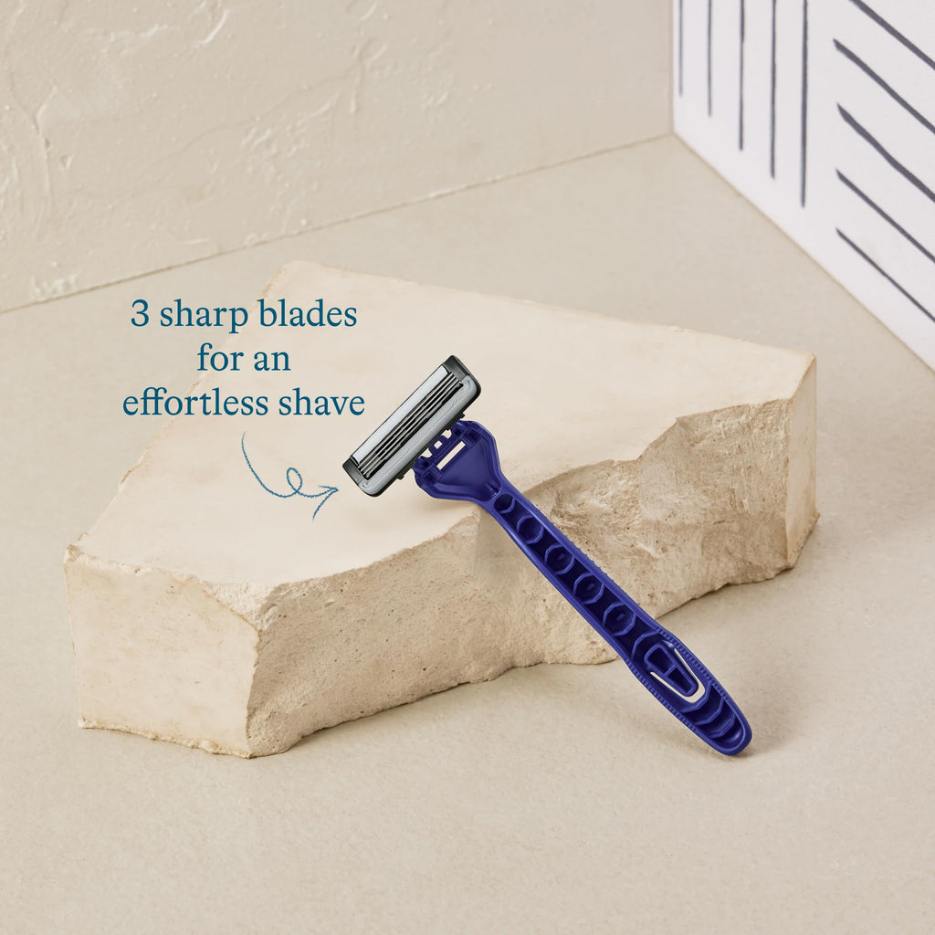 Harry's Disposable Razors for Men feature 3 sharp blades for an effortless shave. Verified by CuratCart for quality assurance.