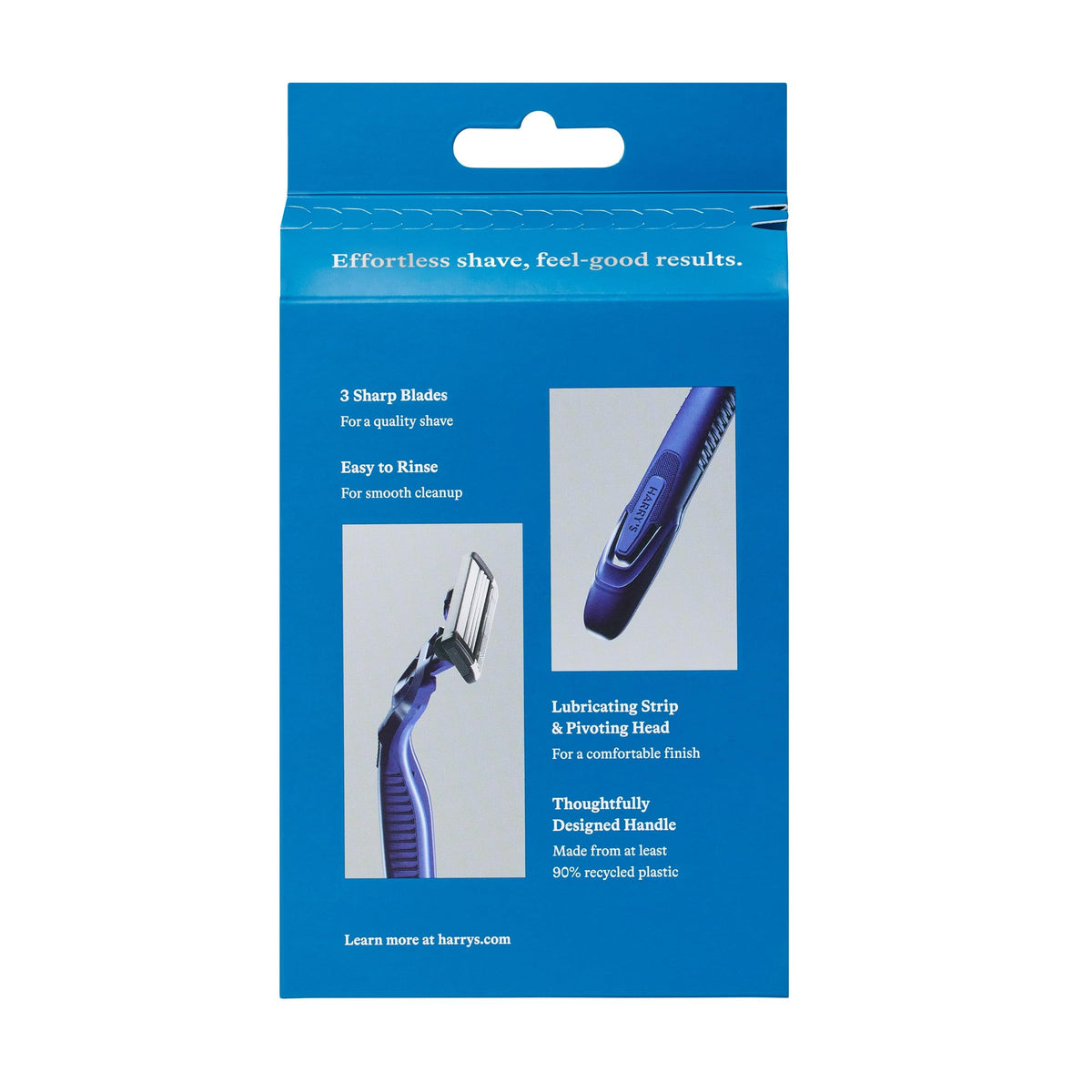 Authentic Harry's Disposable Razors for Men with 3 sharp blades and ergonomic design for an effortless, smooth shave.