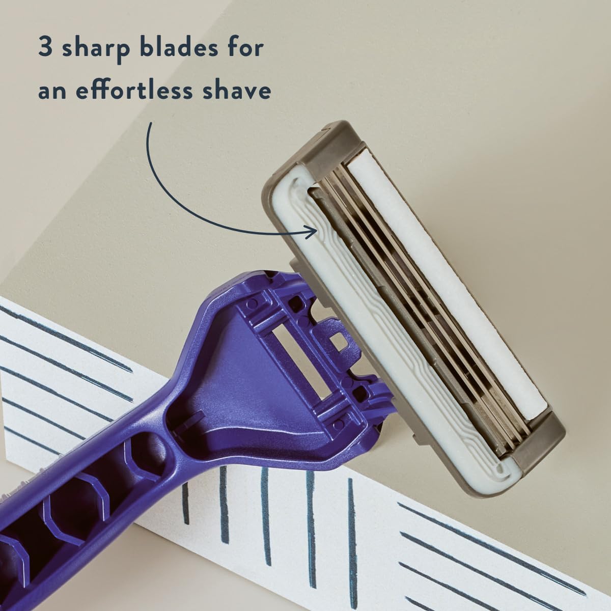 Harry's Disposable Razors with 3 sharp blades for an effortless shave. Available online, order now for a smooth experience.
