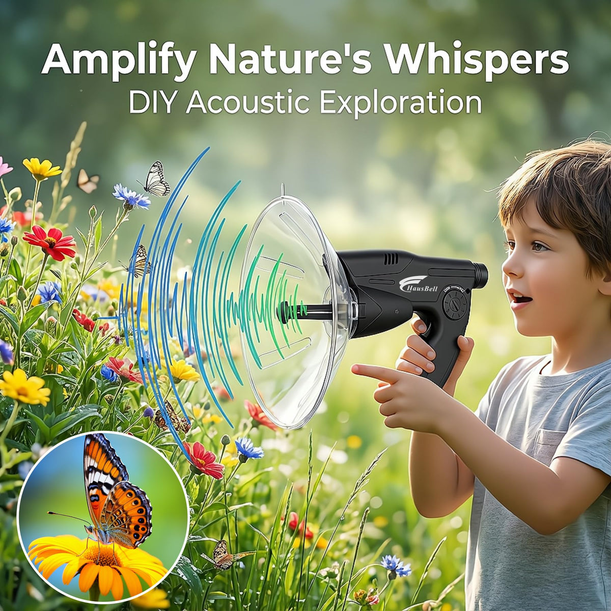 Discover nature's sounds with the HAUSBELL Parabolic Listening Device. Premium imported for an immersive experience.