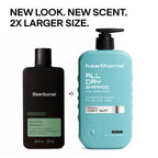 Hawthorne shampoo bottle featuring eucalyptus scent, 2x larger size. Available to order online.