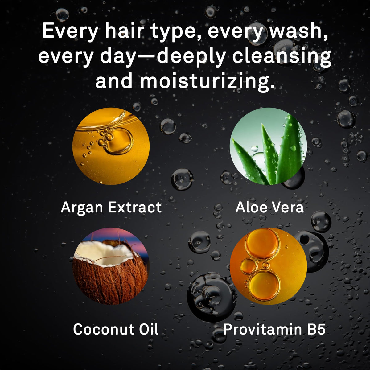 Hawthorne Men's Thickening Shampoo features argan extract, aloe vera, coconut oil, and provitamin B5 for deep cleansing and moisturizing. Verified by CuratCart.