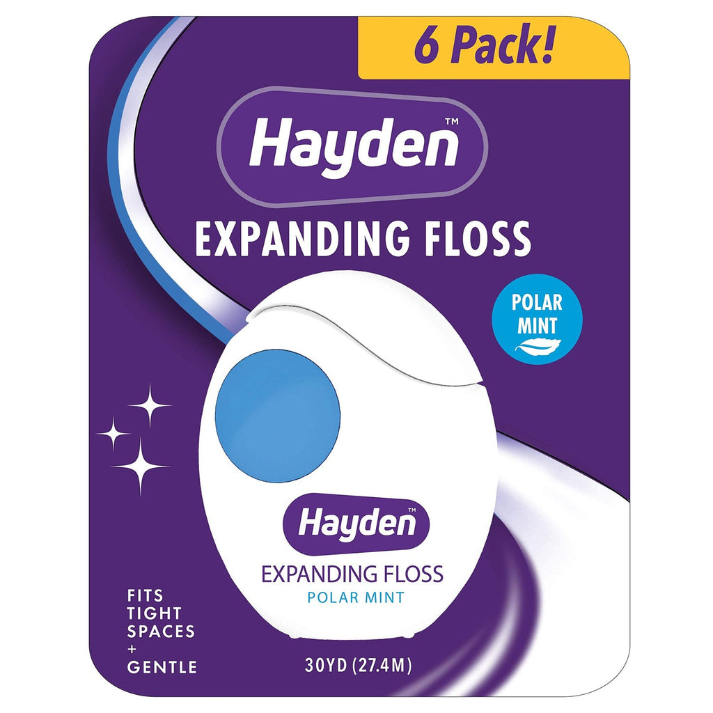 Discover Hayden Expanding Dental Floss in Polar Mint, a premium import available at Curat Cart for your oral care needs.