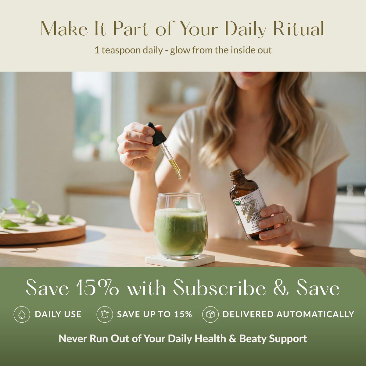 HBNO Organic Black Seed Oil is available online in a 4oz size. Save 15% with subscription for daily health support.