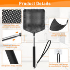 HDAJY Telescopic Fly Swatter with durable PP plastic and anti-slip handle, available at Curat Cart, 100% Authentic in India.