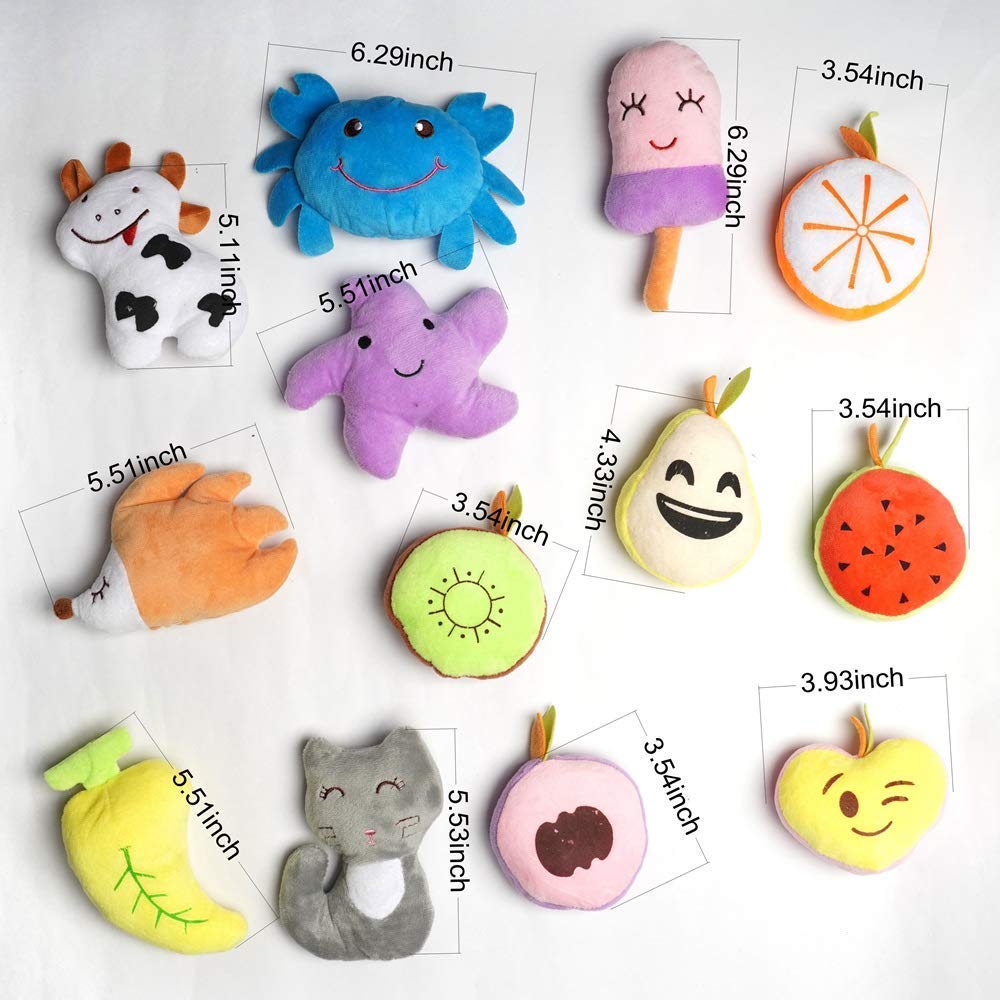 Soft Dog Squeaky Toys collection featuring vibrant designs, 100% Authentic, available at Curat Cart in India.