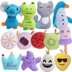 Soft dog squeaky toys in vibrant colors, 100% Authentic and available at Curat Cart in India. Perfect for playful pets.