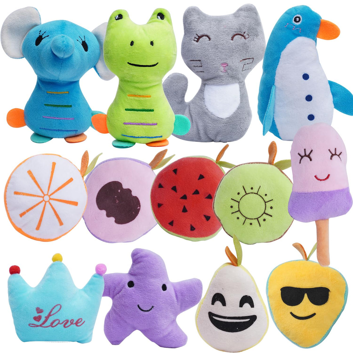 Soft dog squeaky toys in vibrant colors, 100% Authentic and available at Curat Cart in India. Perfect for playful pets.