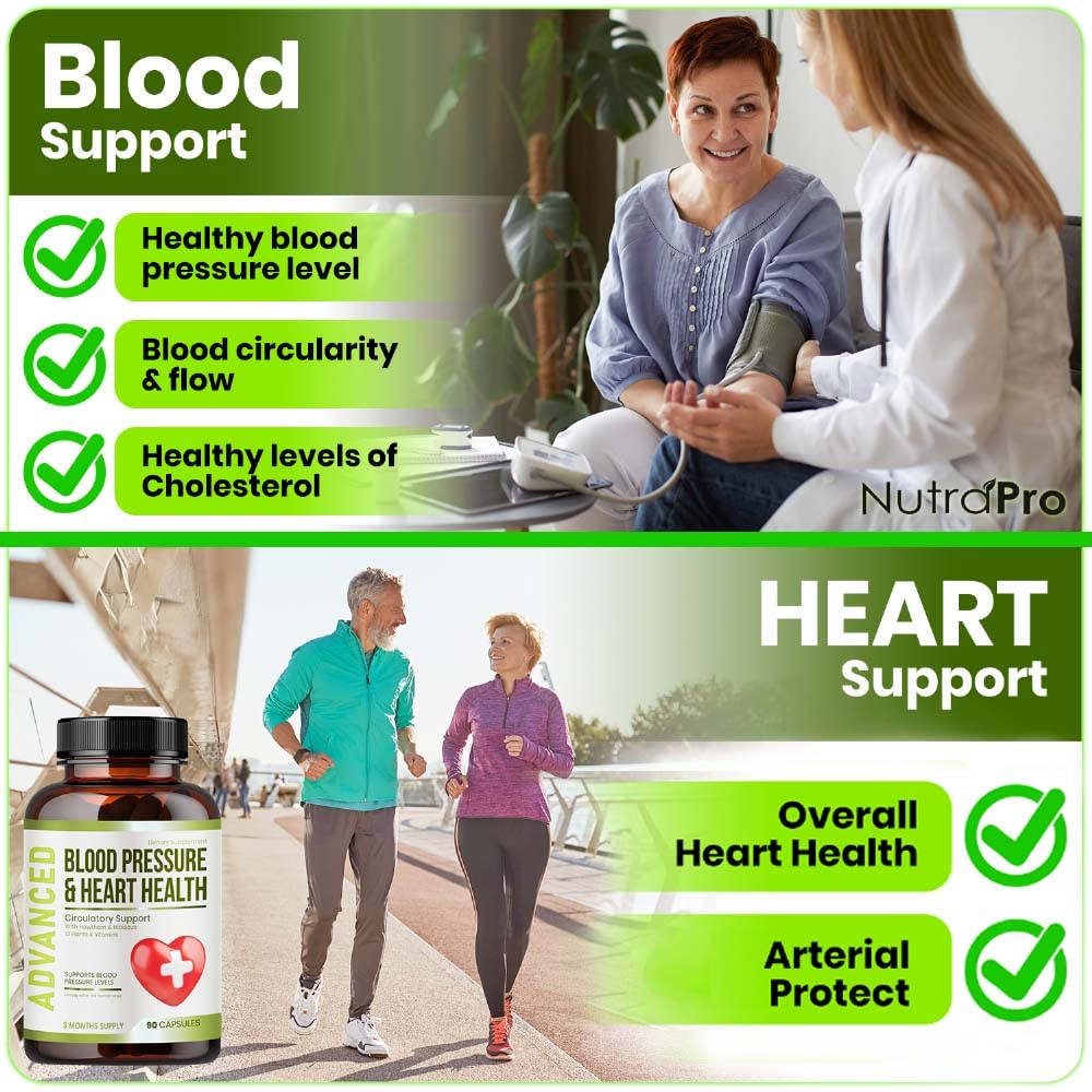 Premium imported Heart Health Blood Pressure Support enhances circulation and promotes overall heart health. Available at Curat Cart.