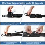 Premium imported Heavy-Duty Boat Tie Down Straps ensure effortless securing in under 30 seconds. Available at Curat Cart.