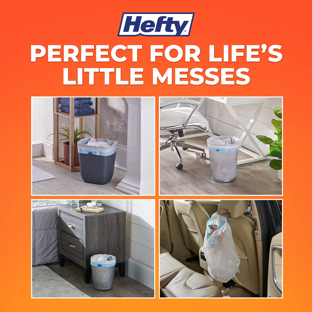 Hefty Small Garbage Bags are perfect for daily use, ideal for managing life's little messes. Available at Curat Cart.