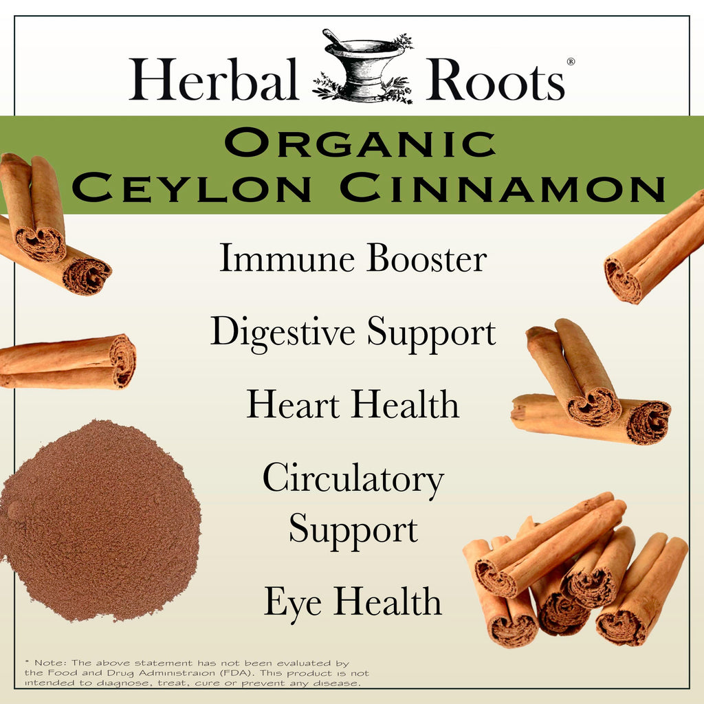 Herbal Roots Ceylon Cinnamon Capsules in official packaging, promoting immune and digestive support. Available at Curat Cart.