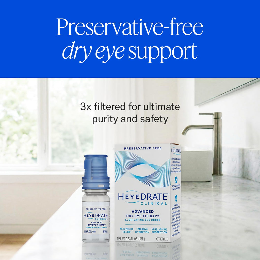 Heyedrate Clinical Eye Drops offer preservative-free dry eye support, ensuring 100% authenticity and availability at Curat Cart.