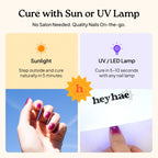 Heyhae Semi Cured Gel Nail Strips offer salon-quality nails on-the-go. Premium imported product available at Curat Cart.