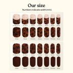 Discover the perfect fit with Heyhae Semi Cured Gel Nail Strips size chart. Ideal for flawless application. Available at Curat Cart.