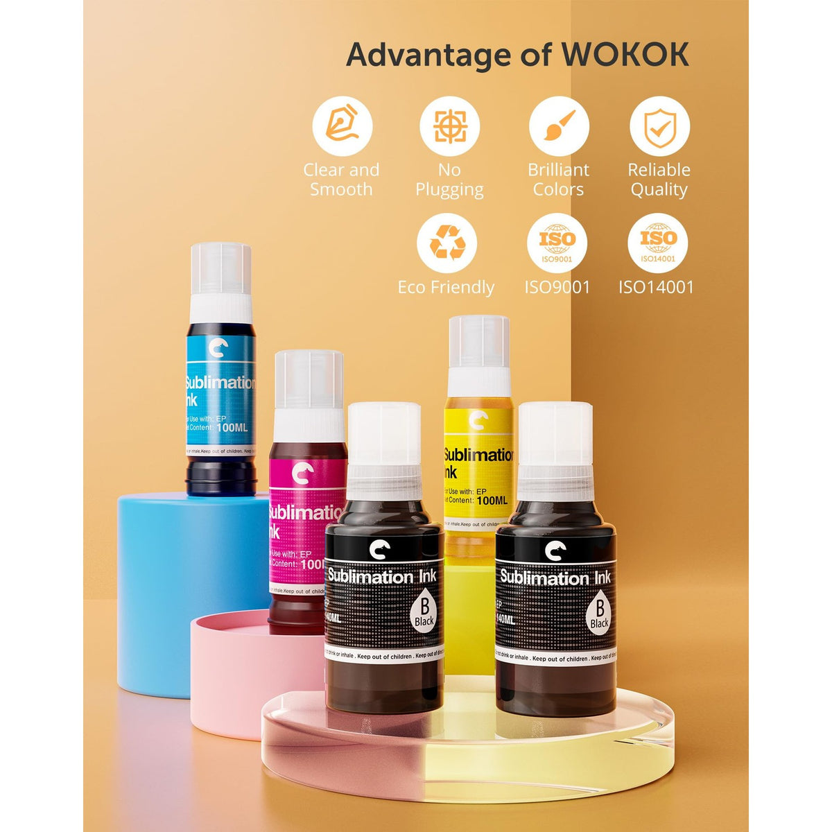 Hiipoo Sublimation Ink for Printers in official packaging, featuring eco-friendly, high-quality colors. Available at Curat Cart.