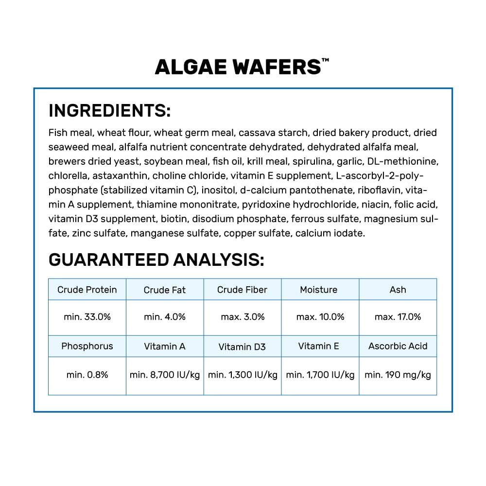 Hikari Algae Wafers Sinking Wafers in official packaging, rich in nutrients for aquatic pets. Available at Curat Cart.