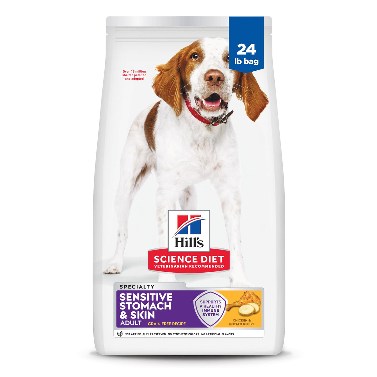 Hill's Science Diet Sensitive Stomach is a premium import, specially formulated for adult dogs with sensitive stomachs. Available at Curat Cart.