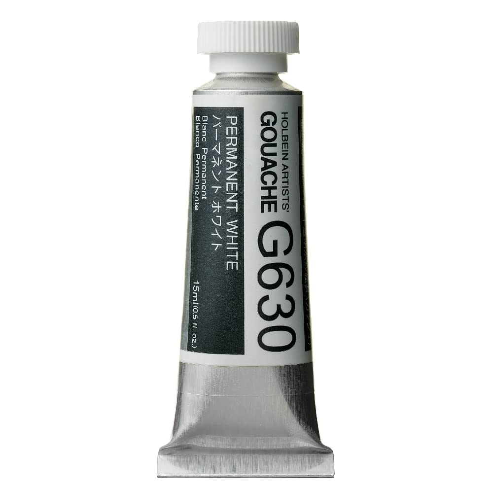 Holbein Artists' Gouache Permanent White, a premium import favored by artists, available at Curat Cart for vibrant creations.