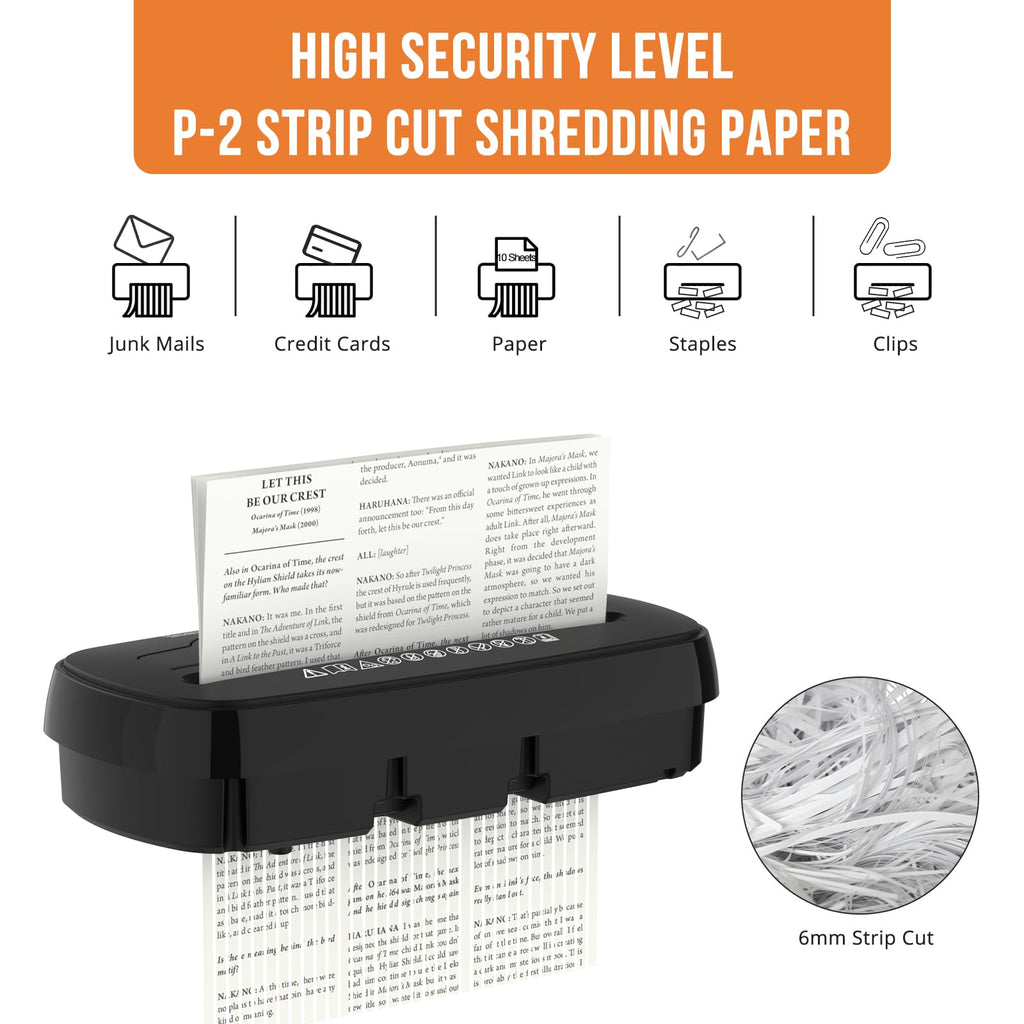 Woolsche Paper Shredder in official packaging, designed for high security with P-2 strip cut. Available at Curat Cart.