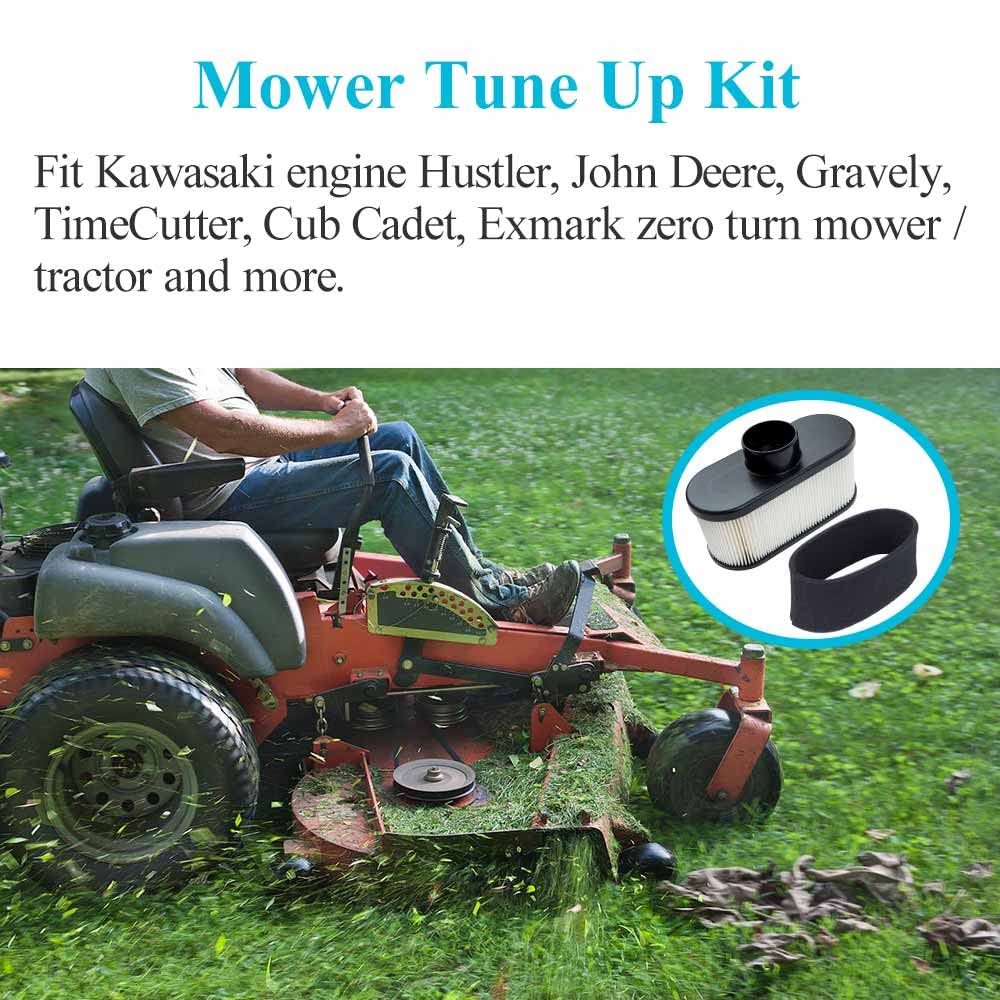 HOODELL Tune Up Kit for Kawasaki, featuring high-quality official packaging for enhanced mower performance. Available at Curat Cart.