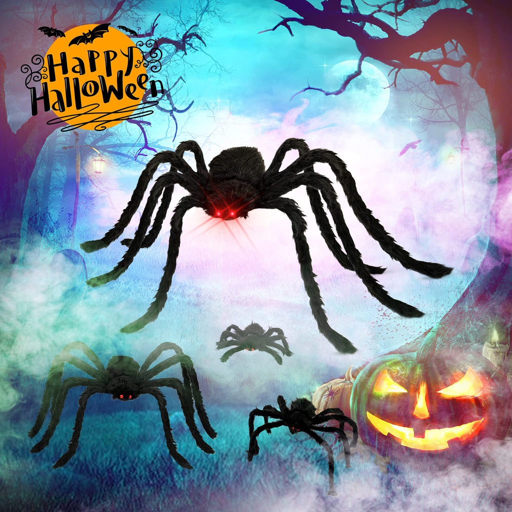 Enhance your Halloween decor with the HOPOCO Halloween Plush Spider Set, perfect for creating a spooky atmosphere. Available at Curat Cart.