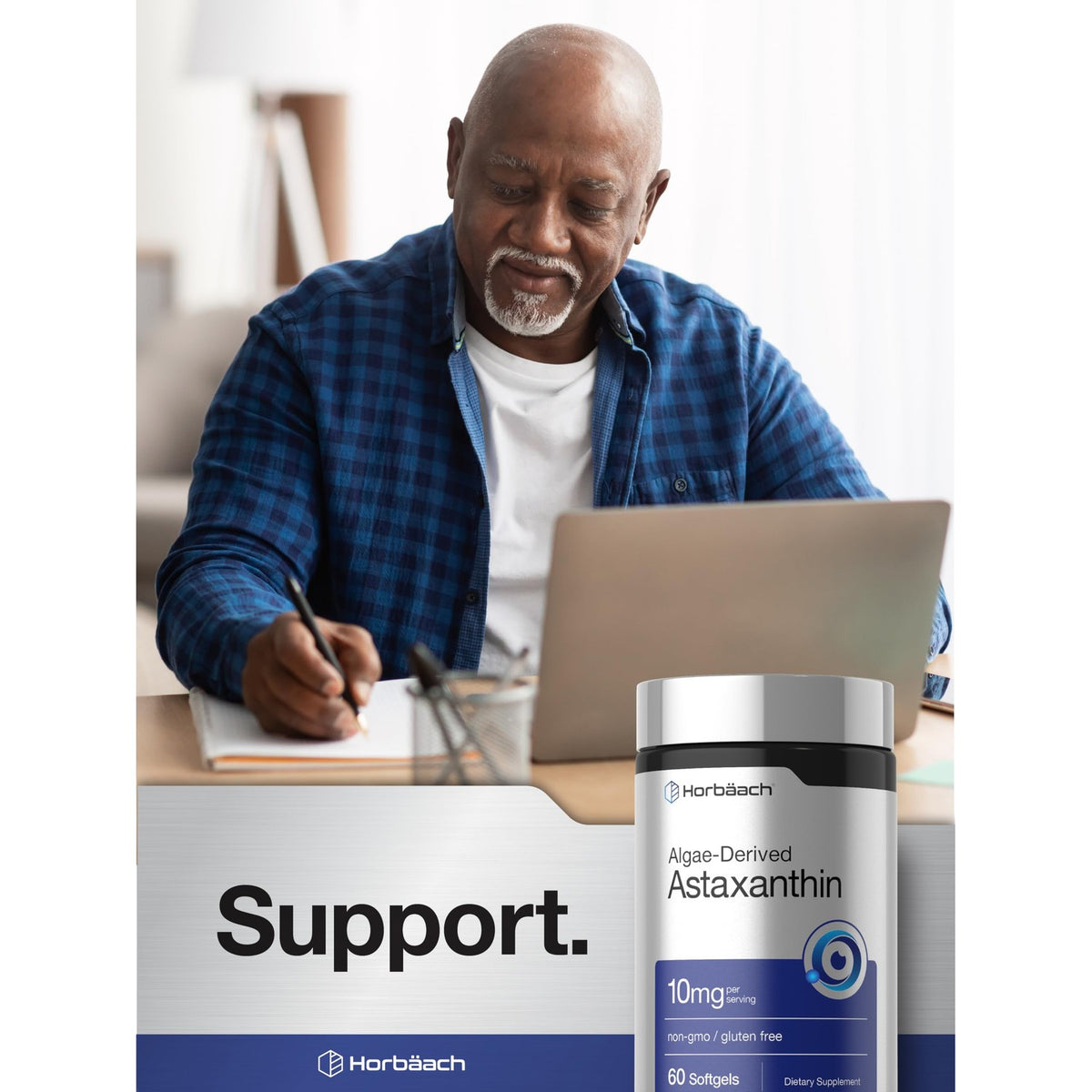 Discover Horbäach Astaxanthin supplements, a premium import supporting health and wellness, available at Curat Cart.