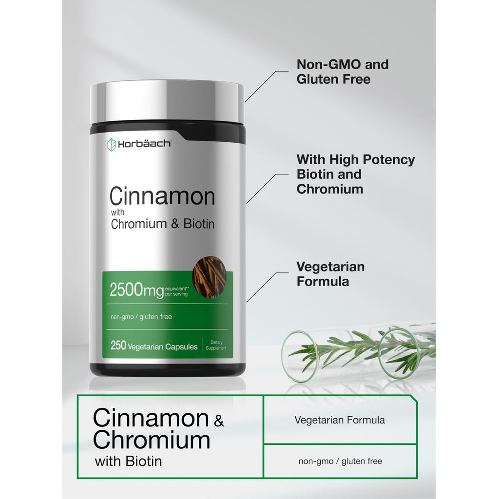 Discover Horbäach Cinnamon Chromium Biotin at Curat Cart, featuring a vegetarian formula with high potency. Specially curated for your wellness.