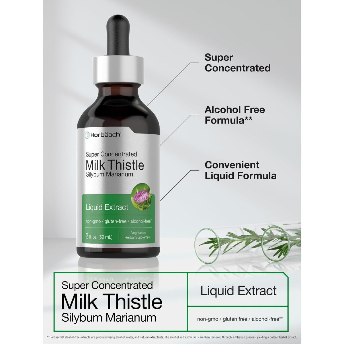 Discover Horbäach Milk Thistle Extract, specially curated by Curat Cart for health enthusiasts in India. Super concentrated and alcohol-free.