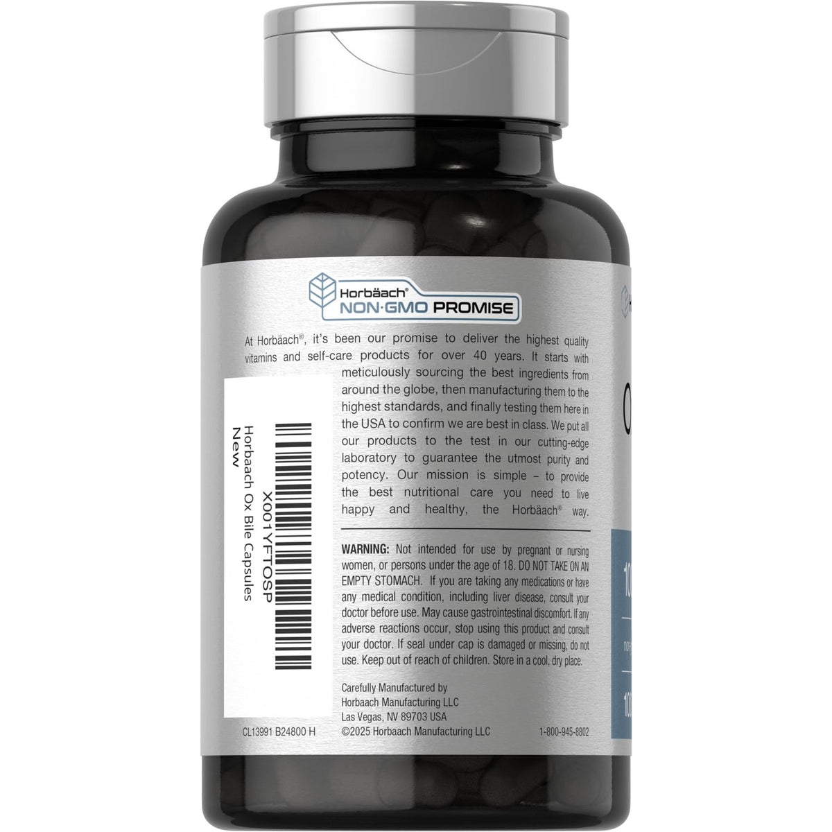 Horbäach Ox Bile Supplement in high-quality, official packaging, promoting digestive health. Available at Curat Cart.