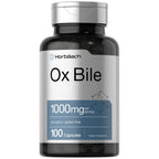 Premium imported Horbäach Ox Bile Supplement, 1000mg per serving, 100 capsules. Available at Curat Cart.