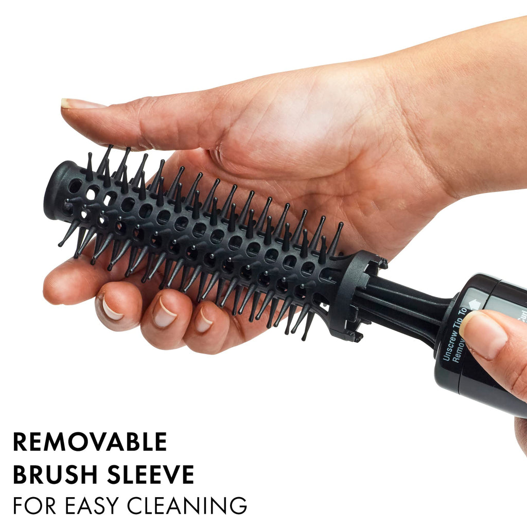 Hot Tools Pro Artist Hot Air Styling Brush features a removable brush sleeve for easy cleaning and maintenance.
