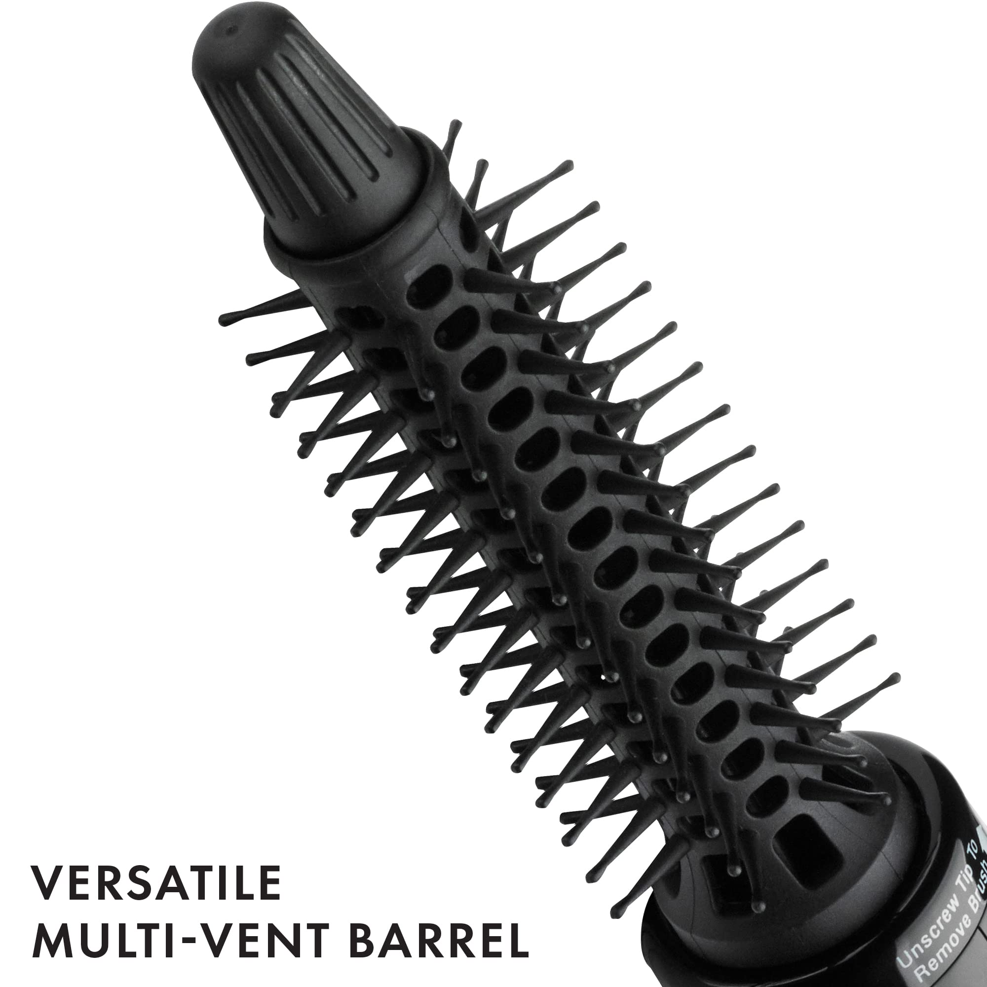 Hot Tools Pro Artist Hot Air Styling Brush features a multi-vent barrel for quick drying and styling. Verified by CuratCart.