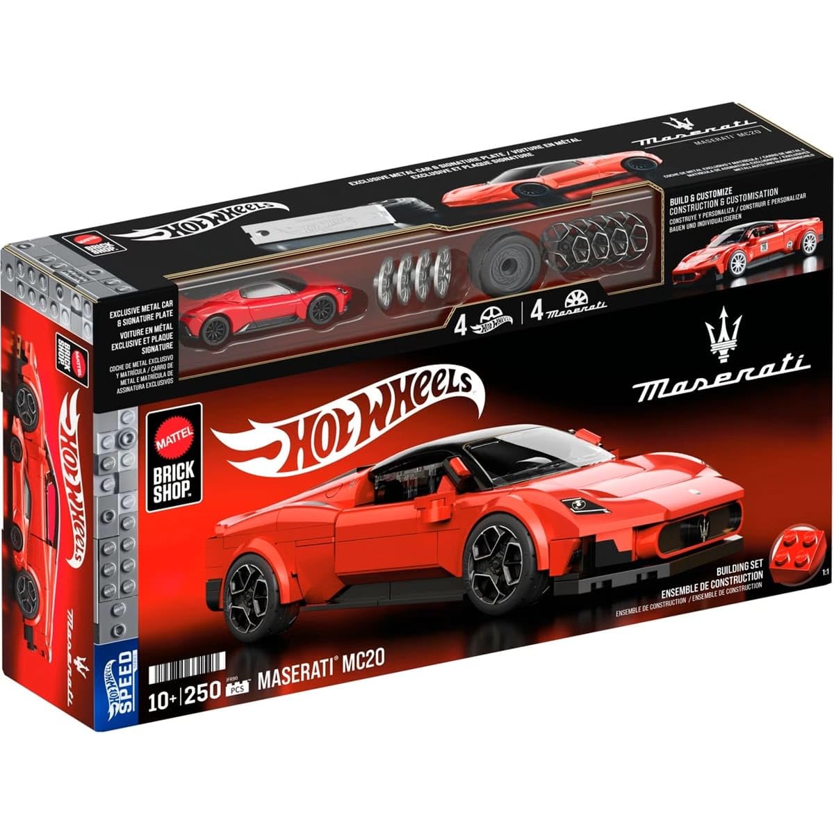 Explore the authentic Maserati MC20 Building Kit by Hot Wheels, perfect for creative building enthusiasts. Enjoy hours of fun!