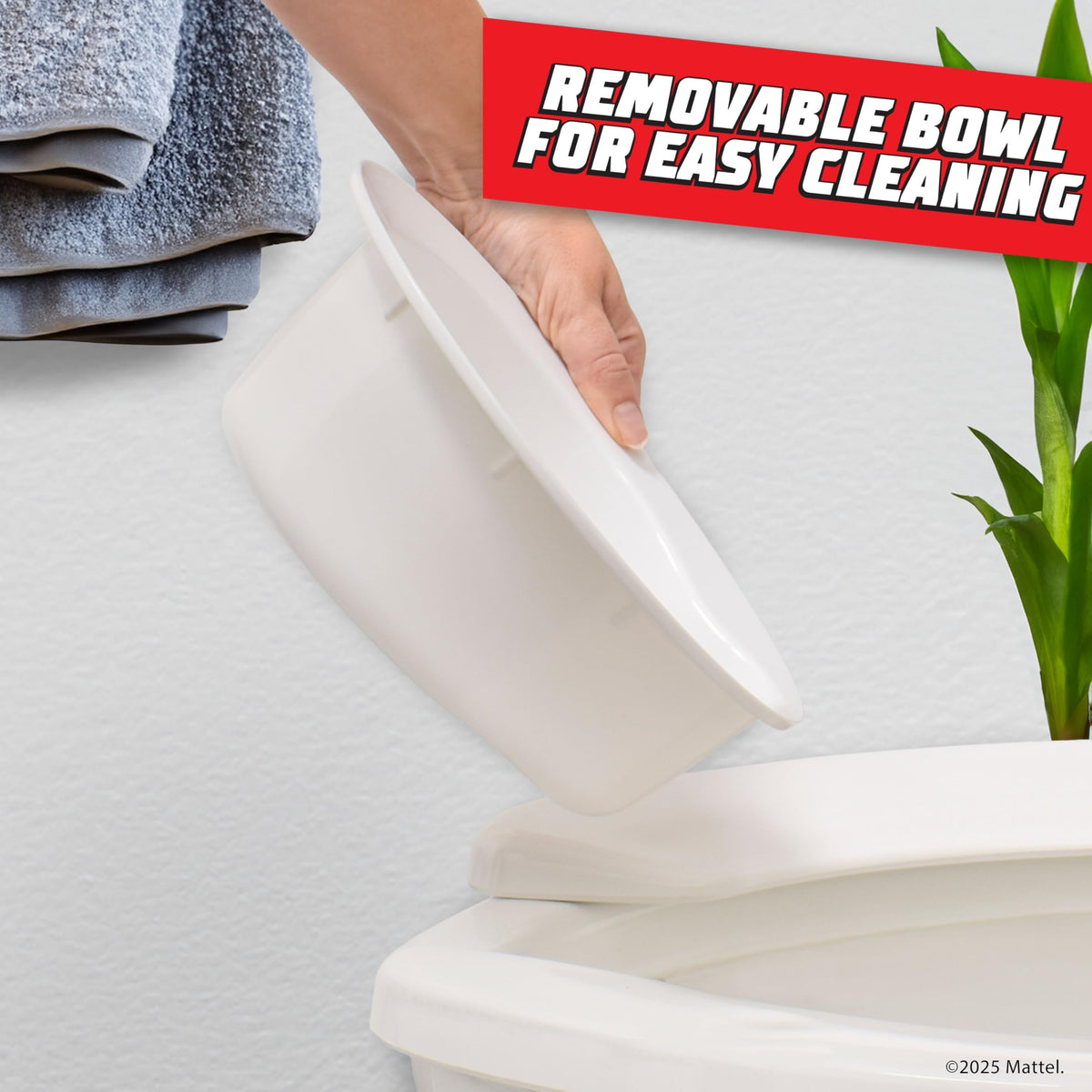 Hot Wheels™ Race Car Potty Training Toilet features a removable bowl for easy cleaning. Order online, available in India.