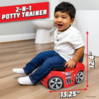 Delight your child with this Hot Wheels™ race car potty trainer, a global favorite for fun potty training. Imported and durable.