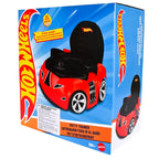 Official Hot Wheels Race Car Potty Trainer designed for children 12 months and up, featuring vibrant colors and a fun design.
