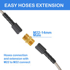 Elevate your cleaning with the Hourleey Pressure Washer Adapter Set, specially curated by Curat Cart for seamless M22 connections.