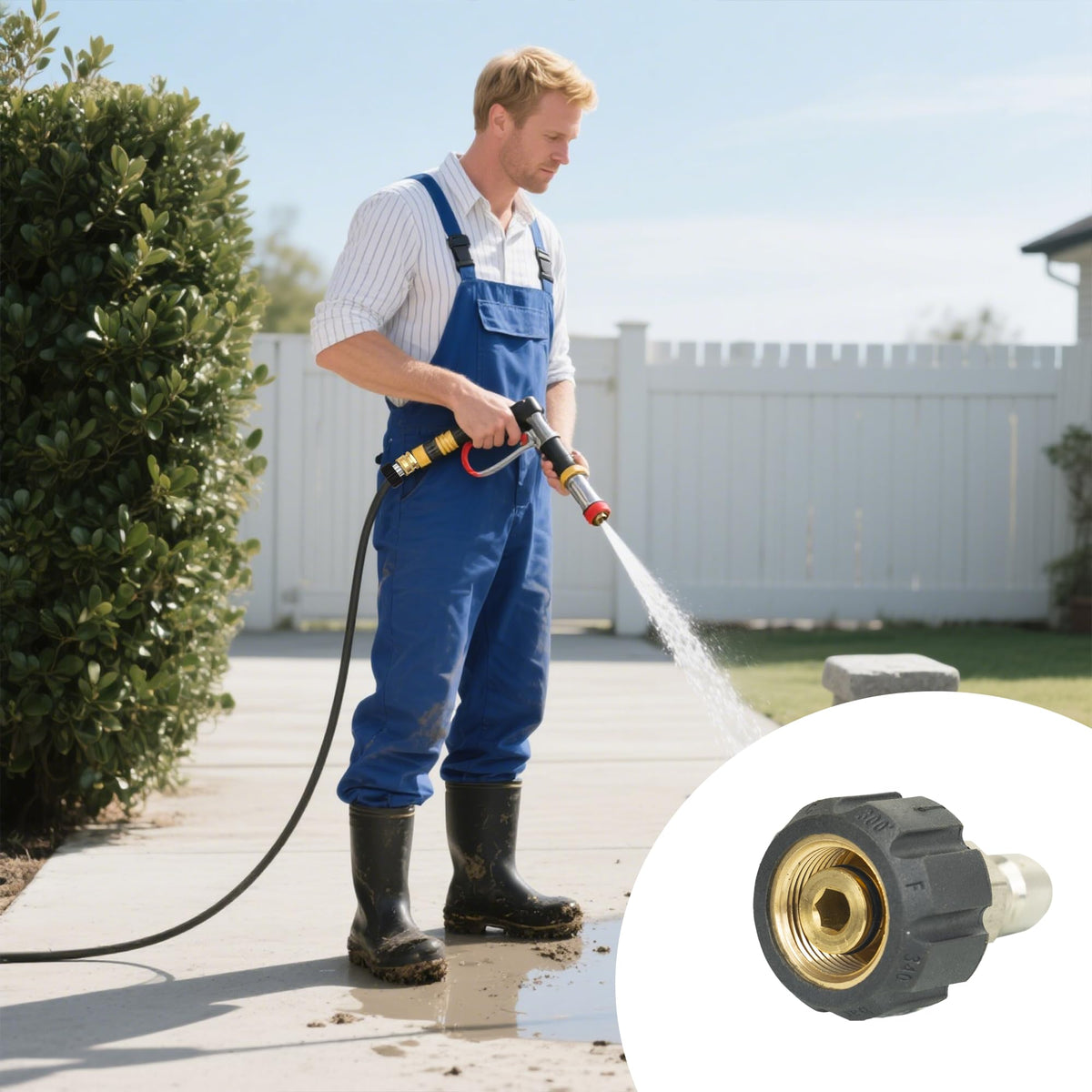 Premium imported Hourleey Pressure Washer Adapter Set enhances compatibility and efficiency for your cleaning needs. Available at Curat Cart.