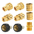 Premium imported Hourleey Pressure Washer Adapter Set features durable brass connectors for high-performance cleaning. Available at Curat Cart.