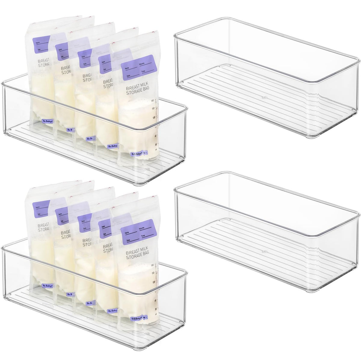 Premium imported Hudgan breastmilk storage containers, perfect for organizing and preserving essential nutrients. Available at Curat Cart.