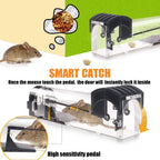 Humane mouse traps in official packaging from Curat Cart, featuring a high-sensitivity pedal for effective catch. Perfect for safe pest control.