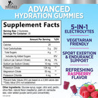 Hydration Electrolyte Gummies offer 5-in-1 electrolytes, vegetarian-friendly, and refreshing raspberry flavor. 100% Authentic, available in India at Curat Cart.