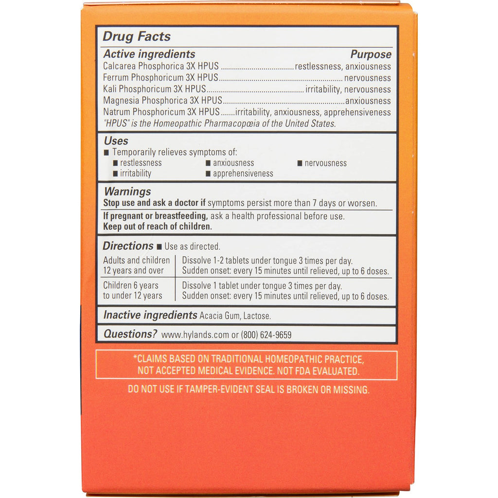 Hyland's Nerve Tonic Stress Relief offers high-quality official packaging, perfect for alleviating restlessness and anxiety. Available at Curat Cart.